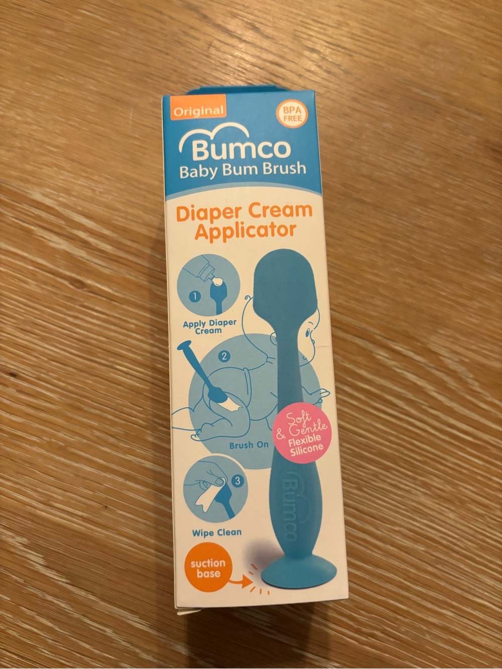 Baby Bum Brush Diaper Cream Applicator - Blue - new inbox